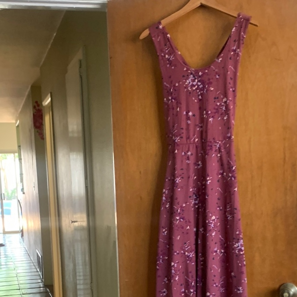 Pact Purple Sleeveless V-Neck Maxi Dress